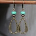 Turquoise Earrings Boho Earrings Dangle Drop Earrings Boho jewelry Brass Earrings Gifts For women Gift for her Gifts 