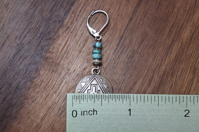Turquoise Silver Earrings, Dangle Earrings, Boho Earrings, Boho Jewelry, Bohemian Earrings, Southwest Earrings, Western Jewelry image 10