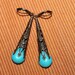 Turquoise Copper Earrings Dangle Drop Earrings Filigree Earrings Victorian Earrings Gift for women 