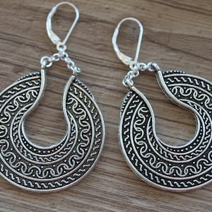 Antique Silver Earrings, Dangle Boho earrings, Boho Jewelry, Bohemian Earrings, Statement Earrings