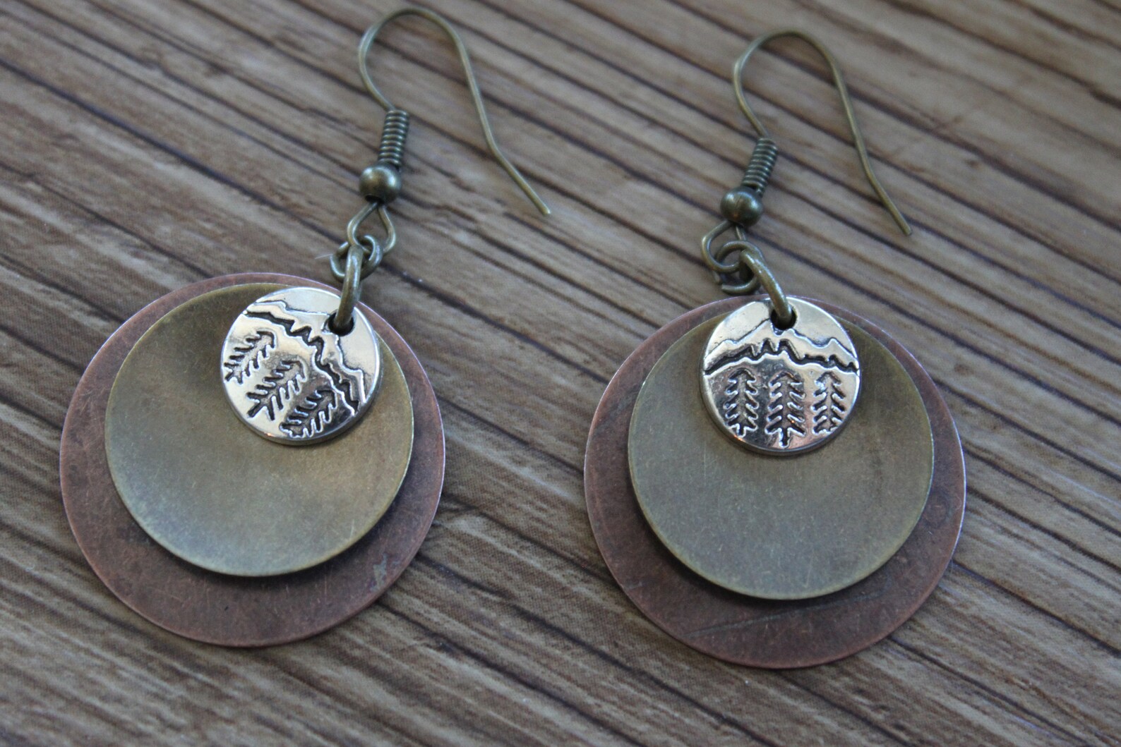 Copper Boho Earrings Dangle Earrings Drop Earrings Copper Boho Etsy