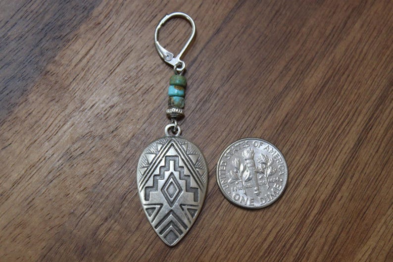 Turquoise Silver Earrings, Dangle Earrings, Boho Earrings, Boho Jewelry, Bohemian Earrings, Southwest Earrings, Western Jewelry image 8