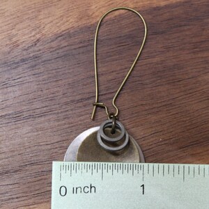 Silver Boho Earrings, Long Dangle Earrings, Mixed Metal Earrings, Boho Jewelry, Bohemian Earrings, Rustic Earrings image 11