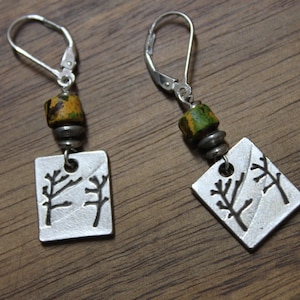 Silver Boho Dangle Earrings, Drop Earrings, Tree Earrings, Bohemian, Boho, Jewelry, Nature Lover Gift, Gift for women