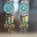 Turquoise Boho Earrings Dangle Earrings Boho jewelry Chandelier Drop Earrings Gypsy Ethnic Earrings Gift for women 