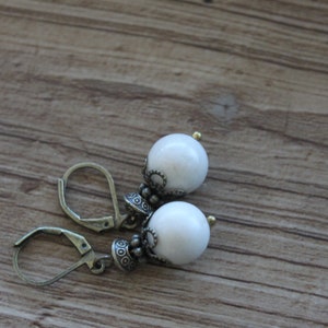 Ivory Earrings Dangle Earrings Drop Earrings Birthday Gift for women Gift for her image 9