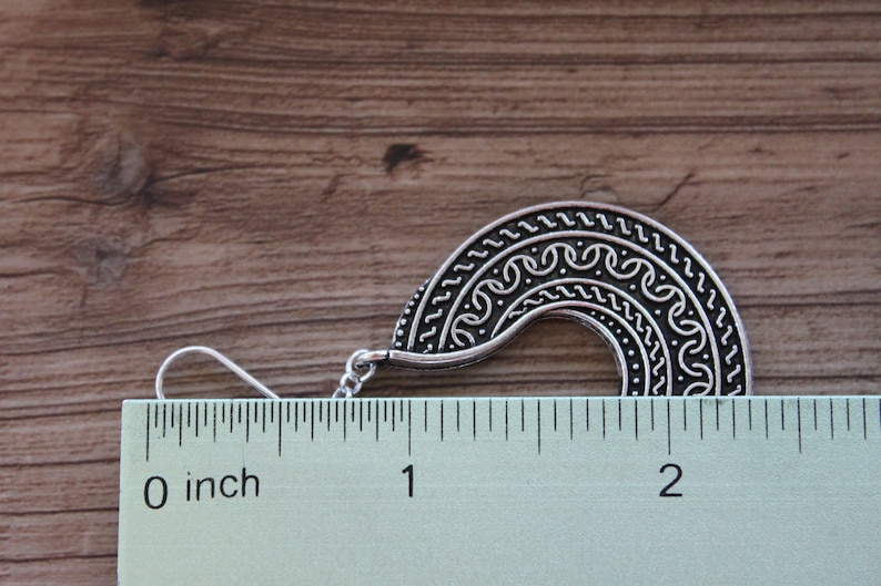 Antique Silver Earrings, Dangle Boho earrings, Boho Jewelry, Bohemian Earrings, Statement Earrings image 3