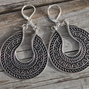 Antique Silver Earrings, Dangle Boho earrings, Boho Jewelry, Bohemian Earrings, Statement Earrings image 8