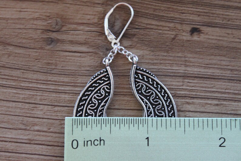 Antique Silver Earrings, Dangle Boho earrings, Boho Jewelry, Bohemian Earrings, Statement Earrings image 2