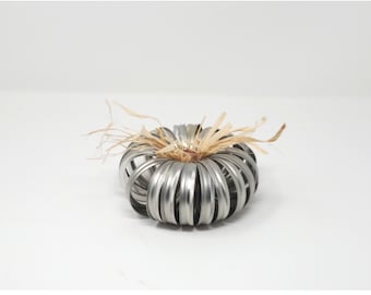 Canning Lid Pumpkin: Stainless Steel Fall Decor