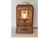 Heater Box Lamp, Vintage Lamp, Space Heater Lamp, Edison Lamp, Unique Lighting, Desk Lamp, Up Cycled Lamp, Hammered Bronze Lamp, Table Lamp