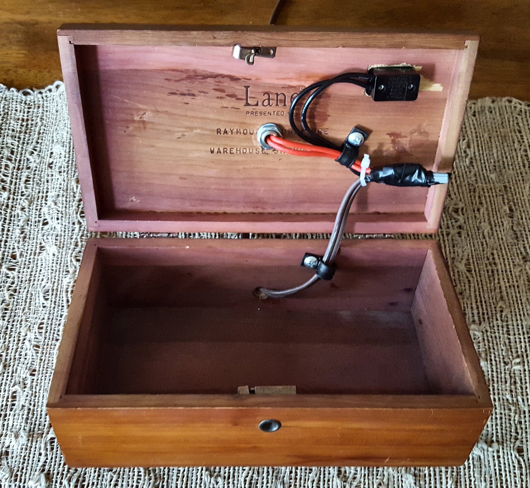 Jewelry Box Lamp Wooden Box Lamp Desk Lamp Reading Light Etsy