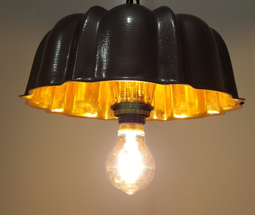 Bundt Pan Light/Repurposed Bundt Pan lamp/Unique Lighting/ Etsy