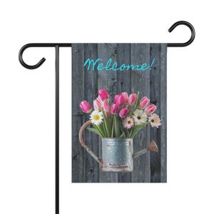 Willkommen Flagge Garten Banner, Haus Flagge Outdoor Dekor, Blumen Garten Yard Schild, Frühling Sommer Terrasse Dekoration, Bauernhaus Flagge