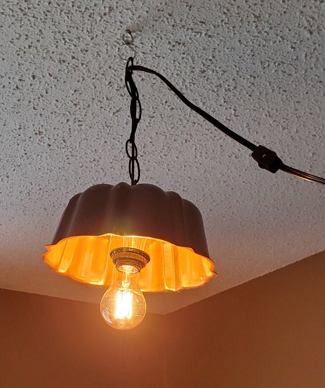 Bundt Pan Light Metal Lighting Re Purposed Baking Pan Etsy