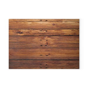 Wood Grain Tempered Glass Cutting Board: Rustic Kitchen Decor