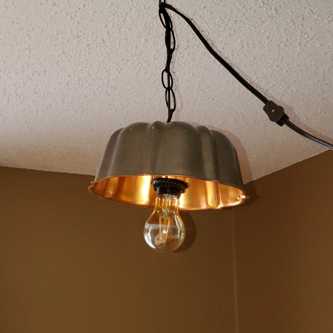 Bundt Pan Light Metal Lighting Re Purposed Baking Pan Etsy