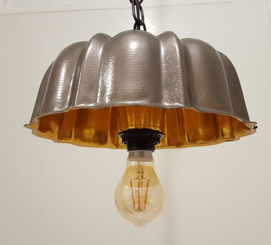 Bundt Pan Light Metal lighting Re purposed Baking Pan Etsy