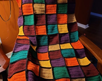 Crocheted Patchwork Blanket/Throw