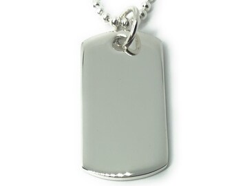 Jewel Tie 925 Sterling Silver University of Nebraska Small Dog Tag 18mm x 37mm Jewel Tie 925 Sterling Silver University of Nebraska Small Dog Tag 18mm x 37mm