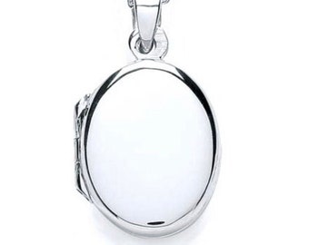 Silver Oval Locket Etsy