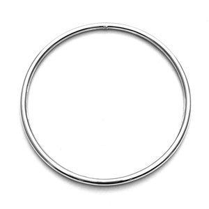 925 Sterling Silver Round BANGLE Bracelet 65 mm Diameter & 3 mm Thickness