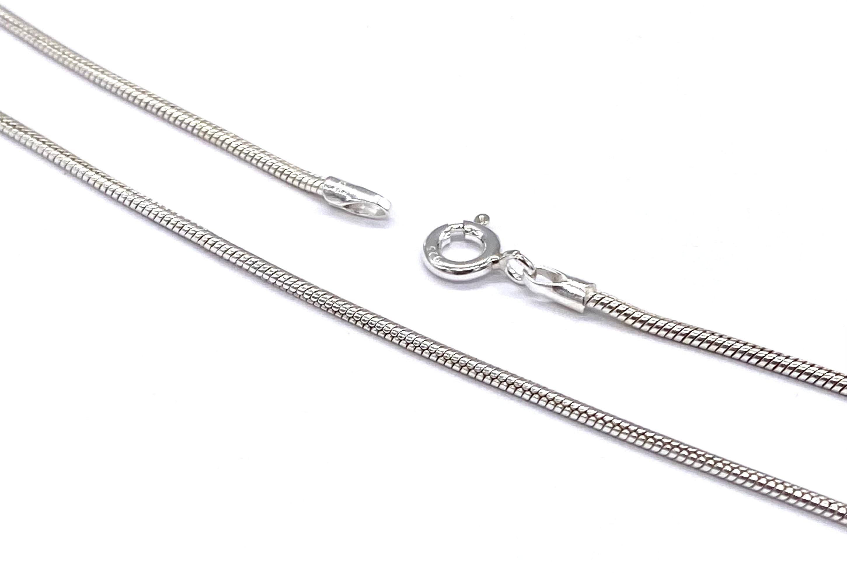 Sterling Silver Snake Chain Necklace: 925 Silver, 1.5mm Thick - Etsy