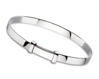 Miabella 925 Sterling Silver Italian Oval Hinged Bangle Bracelet For Women/Made In Italy (Medium - 7.5 Inches - Foto 8