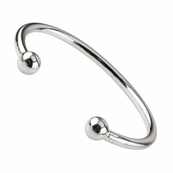 925 Sterling Silver Chunky Torque Bangle Bracelet 22 cm / 8.5 " Circumference & 5 mm Thickness