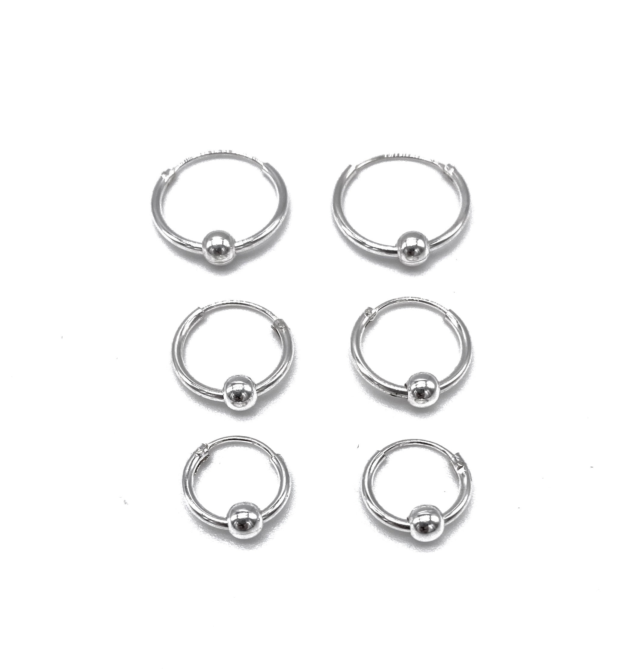 Pair 925 Sterling Silver 12mm Hummingbird Design Hoop Sleeper Earrings Pair 925 Sterling Silver 12mm Hummingbird Design Hoop Sleeper Earrings