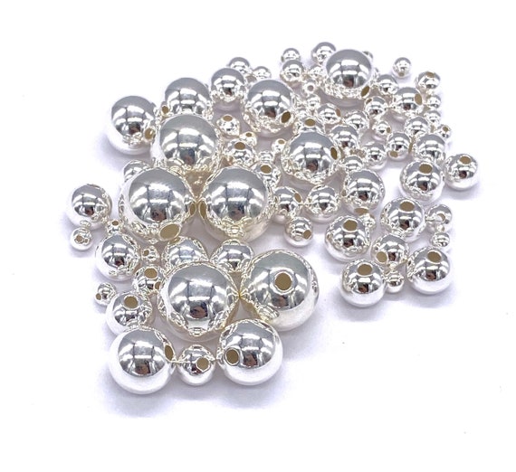 925 Sterling Silver Balls Beads Finding to Make Your Own Chain