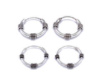 Bali Bali Klappcreolen 925 Sterling Silber