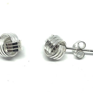 925 Sterling Silver Celtic Trinity Knot Ball Stud Earrings