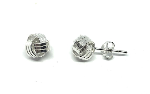925 Sterling Silver Celtic Trinity Knot Ball Stud Earrings
