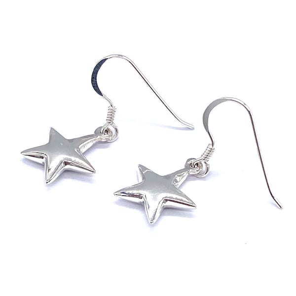 925 Sterling Silber Tropfen Stern Ohrringe