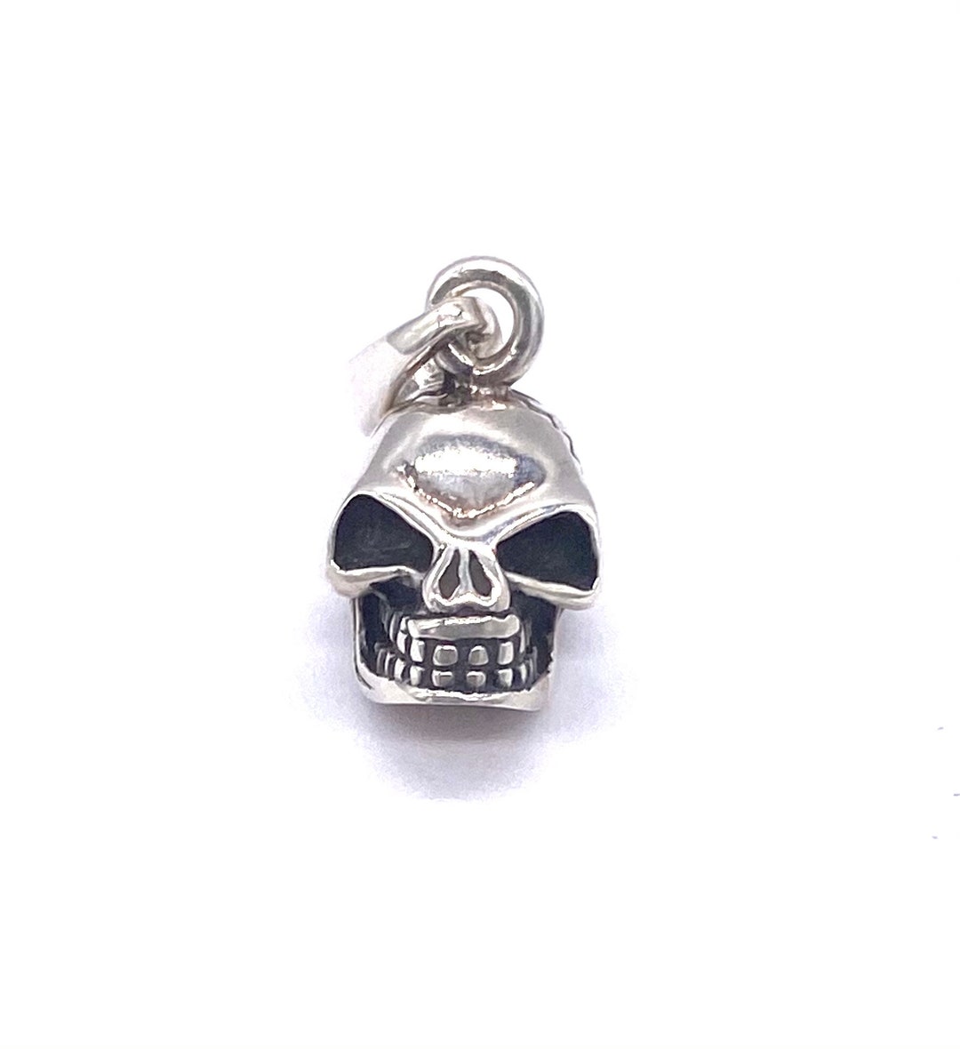 Ciondolo A Teschio MATERIA In Argento 925 – Ossidato, 10x10 Mm, Per Bracciali E Collane
