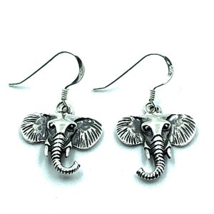 Silver Elephant Earrings - Etsy UK
