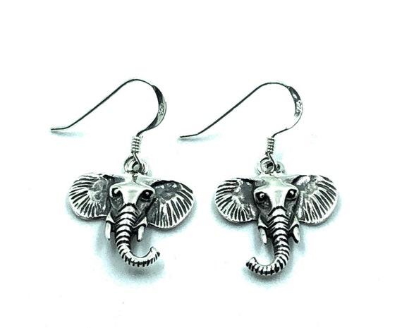 925 Sterling Silver Elephant Drop 