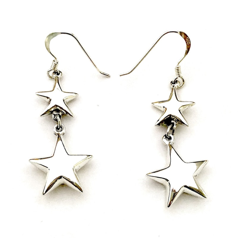 Five Stars Dangle Down Earrings