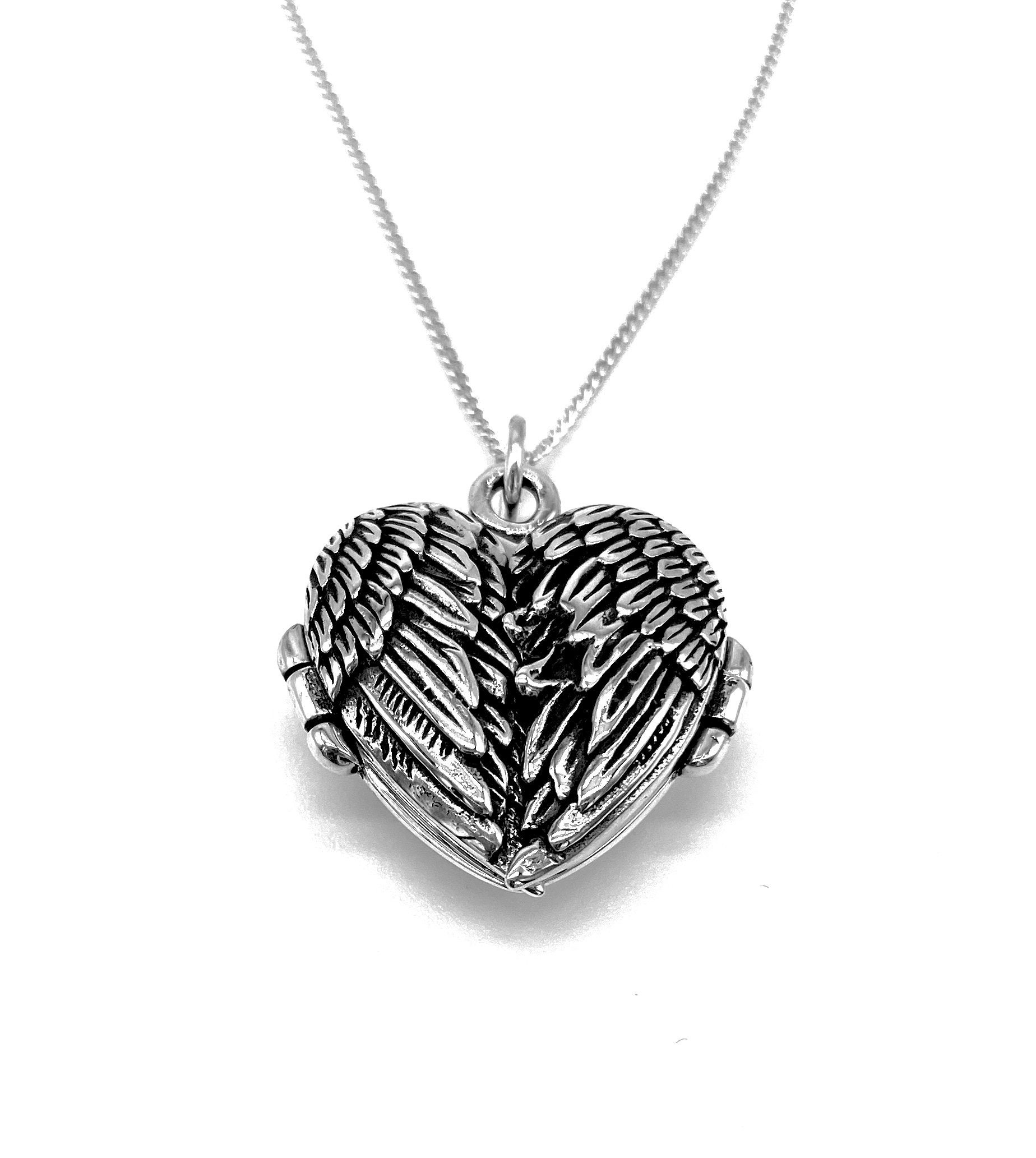 Angel wings locket best sale necklace