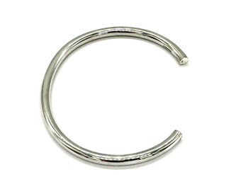 925 Sterling Silver Solid Torque Cuff Bangle Bracelet 4 mm Thick