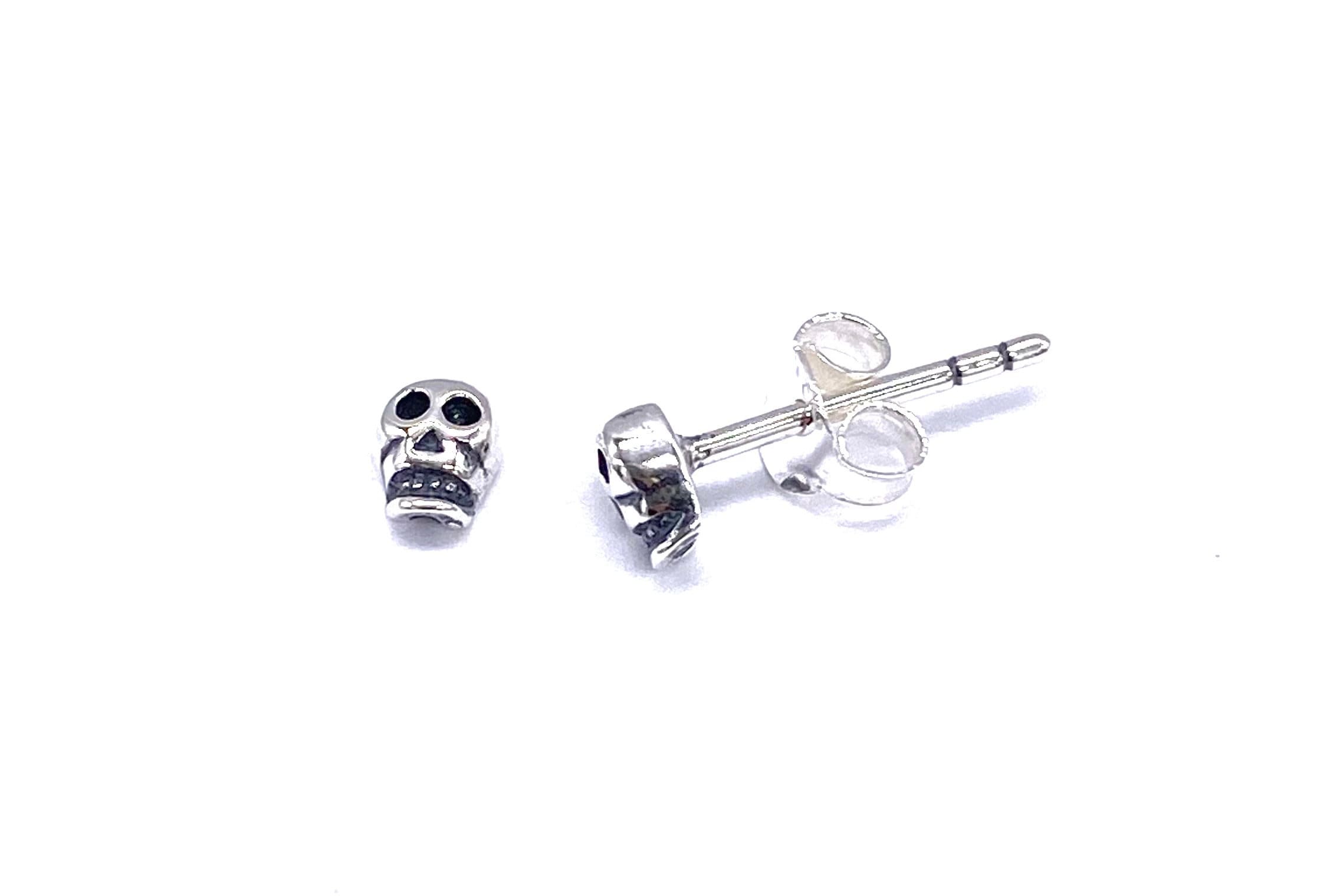 Real Soild S925 Sterlingsilber Gothic Style Skelett Ohrring