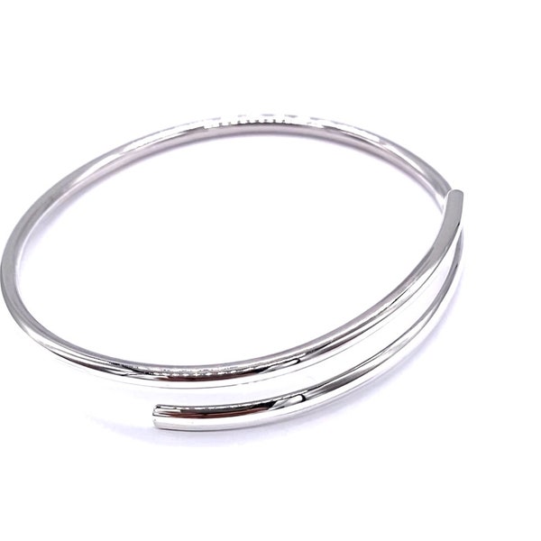 Bracelet jonc ouvert en argent sterling 925 massif