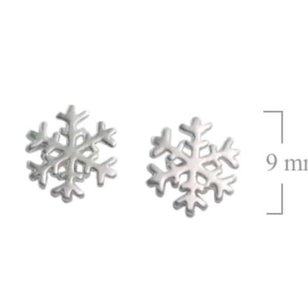 Inverno Fiocco di neve Fiocco di neve Fiocco di Stud Orecchini 925 Sterling Argento Regalo di Natale