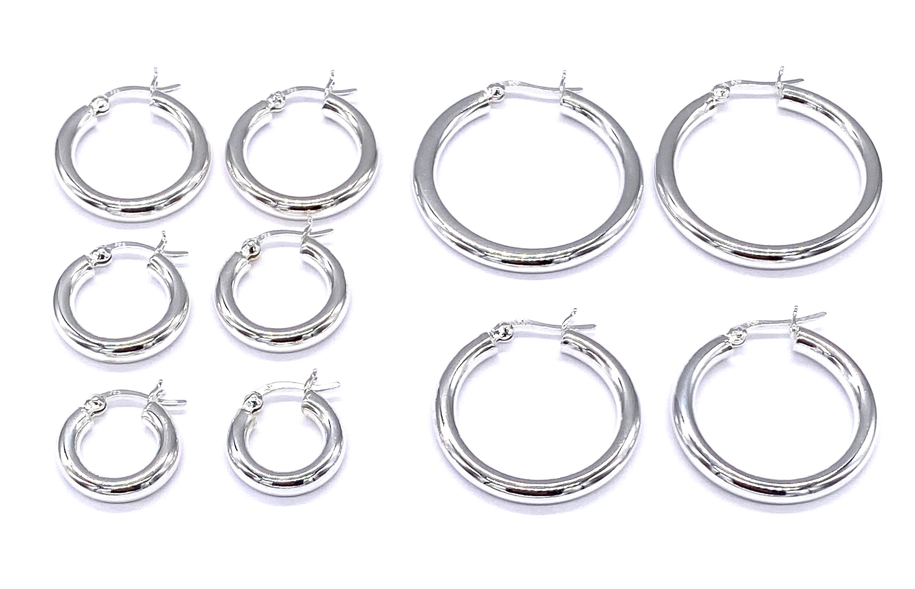 Orecchini A Cerchio Grandi In Argento 925 Con Gancio Paisley E Sfere - Chaiyo Creations