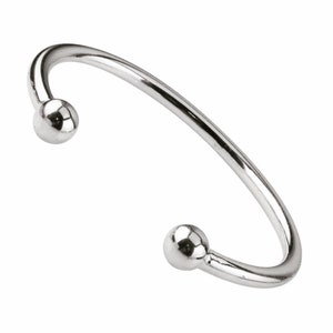 925 Sterling Silver Torque Cuff Bangle Bracelet 60 mm by 45 mm Diameter image 2