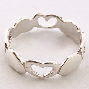 925 Sterling Silver Open Love Heart Ring