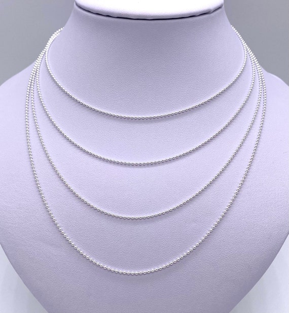 ネックレス・ペンダント [KINDABABY] [925silver] long matte silver ball necklace Amazon.com: 925 Sterling Silver Necklace for Women Pendant