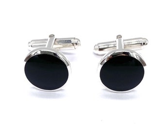 Details about SALE!!!Cufflink Black Stone in a Silver Plated Metal Alloy Actual price $ 40. Details about SALE!!!Cufflink Black Stone in a Silver Plated Metal Alloy Actual price $ 40.