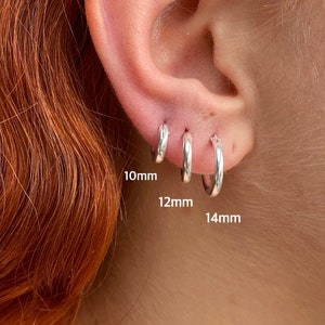 Boucles d'oreilles dormeuses articulées en argent sterling 925 de 1 mm, 2 mm ou 3 mm d'épaisseur image 4